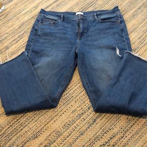 LOFT high rise girlfriend jeans.